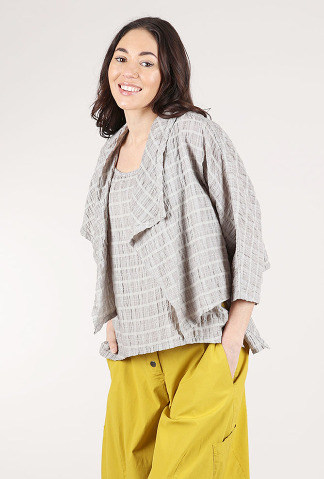 Eleven Stitch Windowpane Shrug, Moon Rock