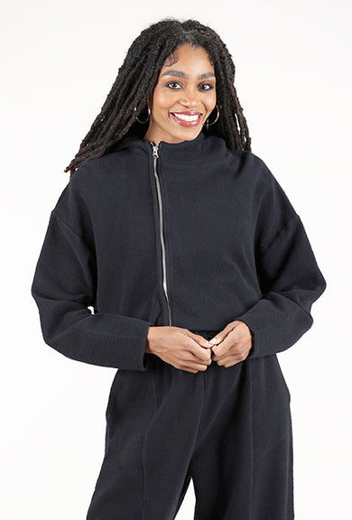 Lurdes Bergada Off-Center Zippy Top, Black