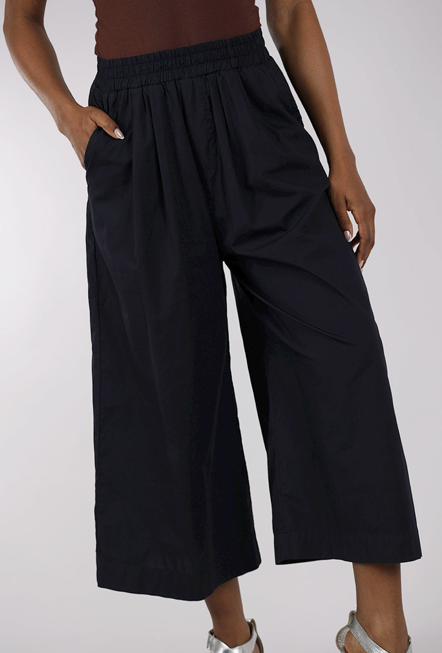 Baci Cropped Wide Leg Trouser, Navy