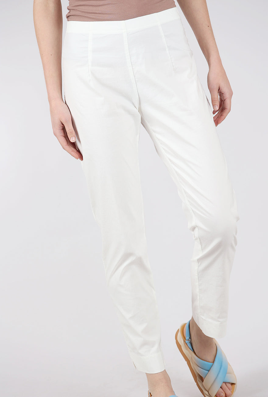 Rundholz Cotton Linen Twill Slim Pant, Off White