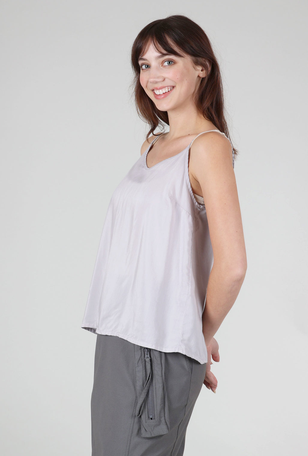 Grizas Silk Camisole, Silver