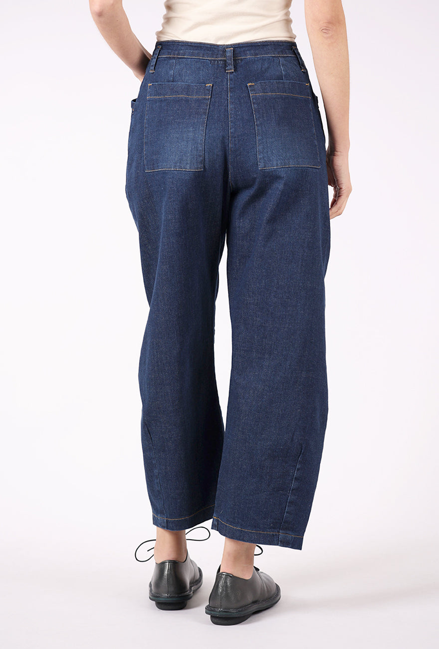 Lurdes Bergada LU Arched Leg Denim, Blue