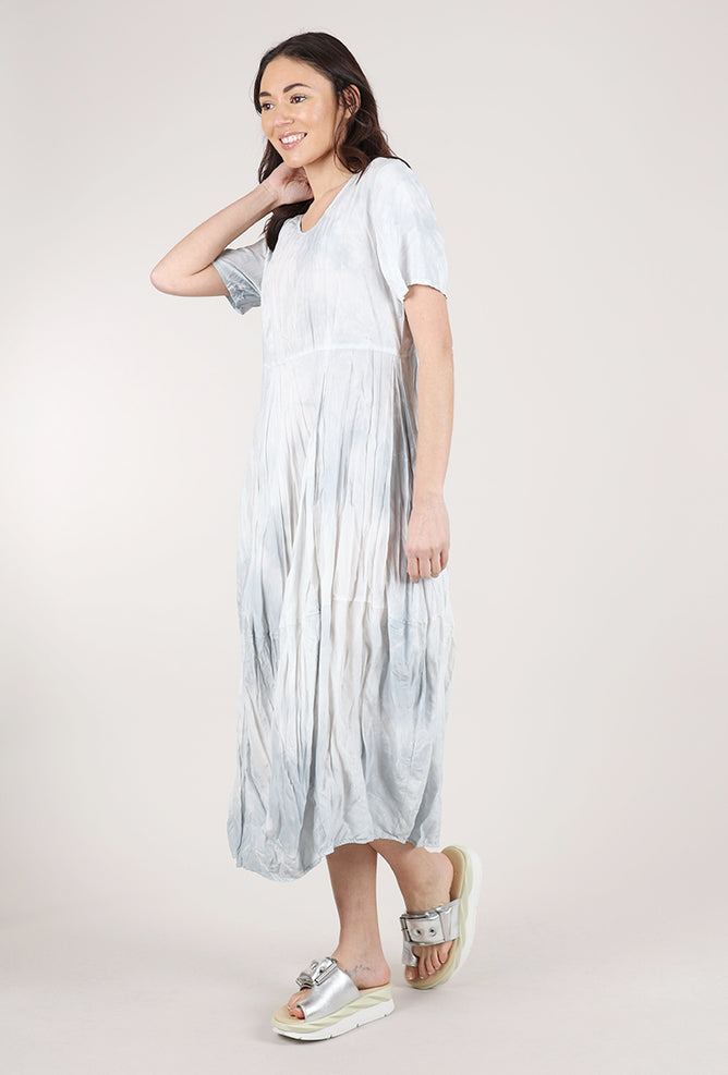Grizas S/S Crinkle Silk Naomi Dress, Raindrop