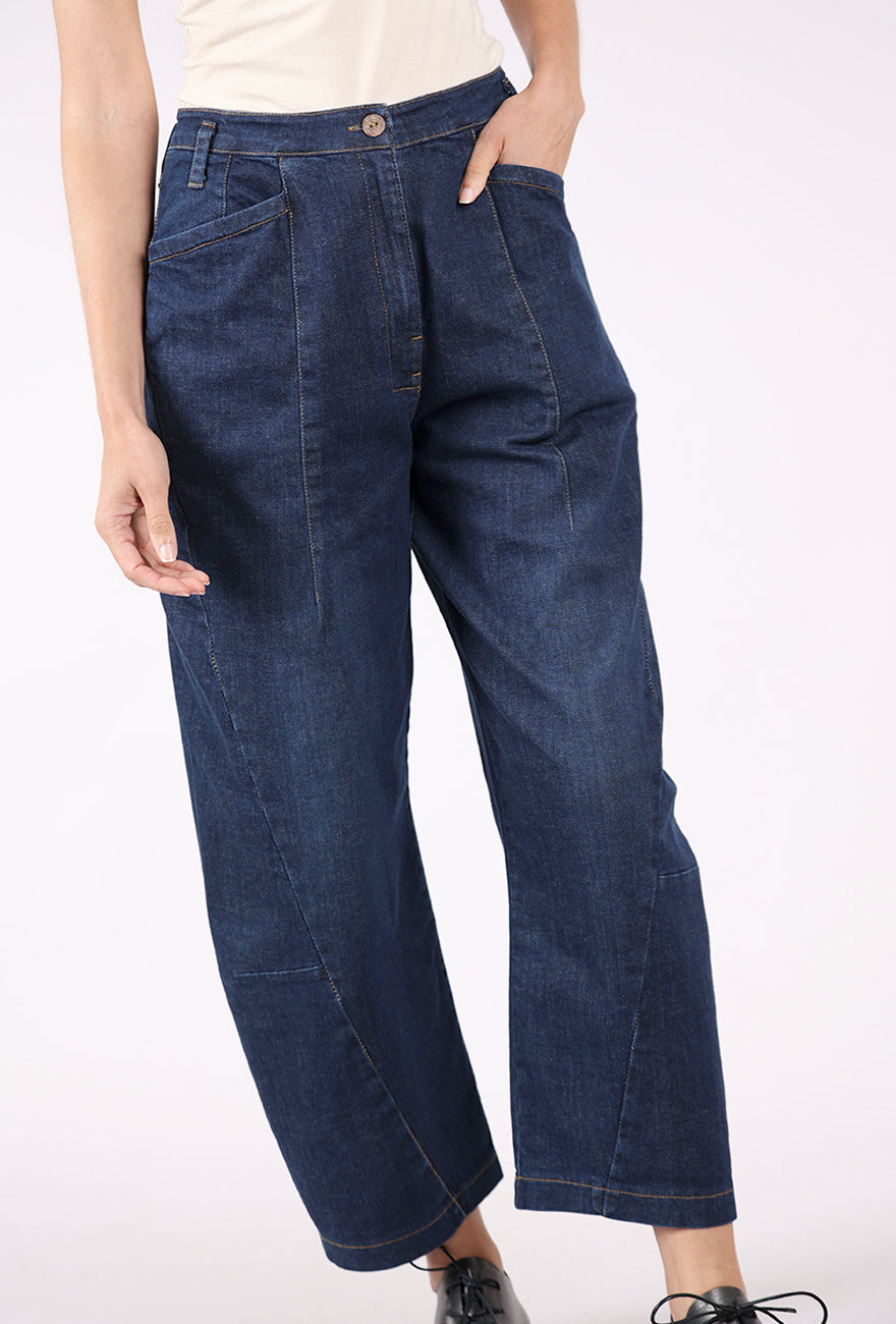 Lurdes Bergada LU Arched Leg Denim, Blue