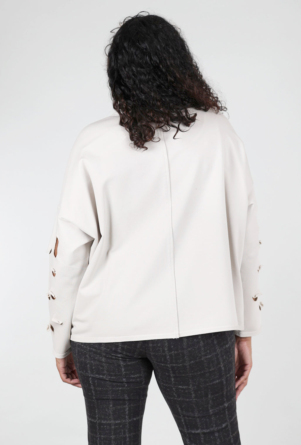 Kedziorek Burnout Dot Knit Jacket, Stone