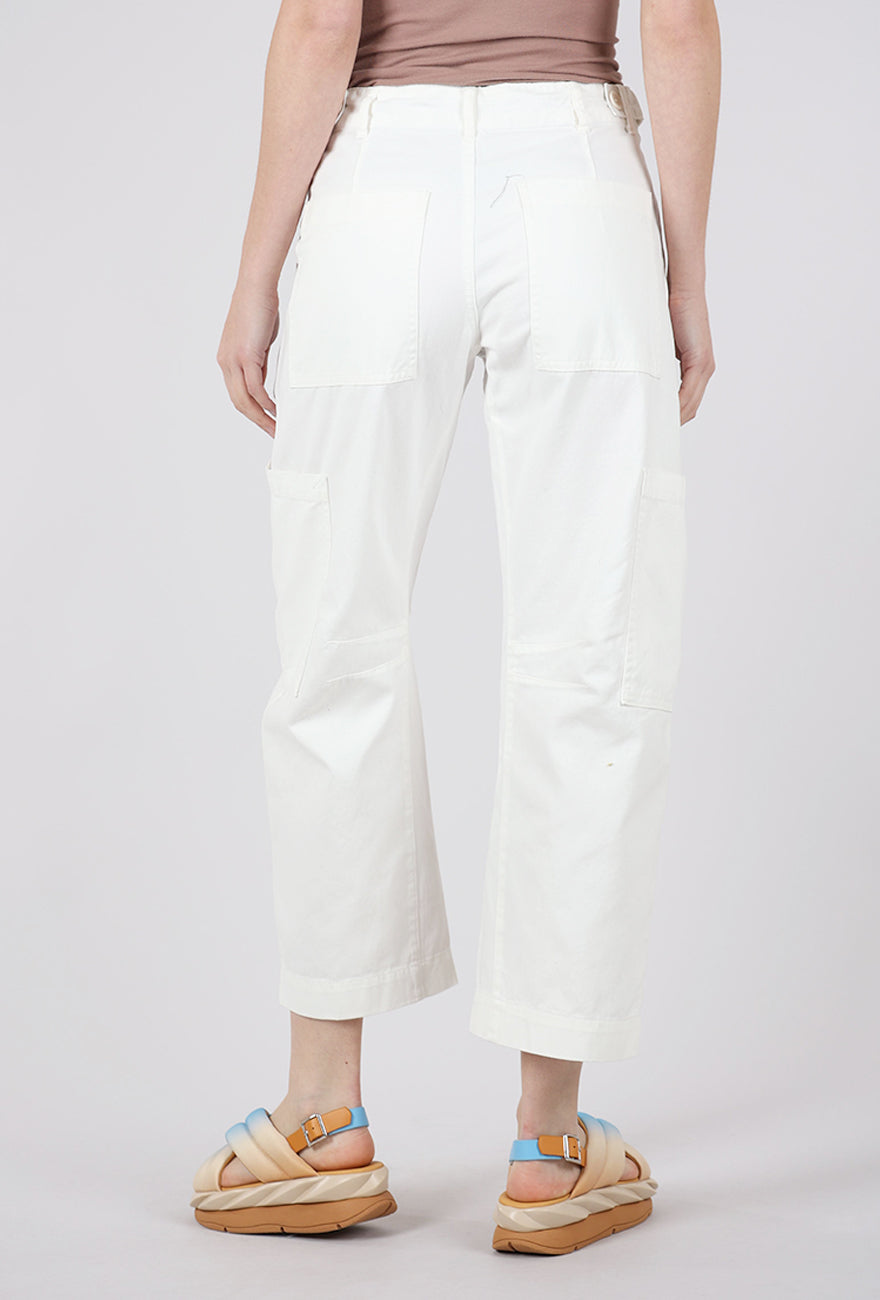 Pistola Sabrina Curved Utility Pant, White