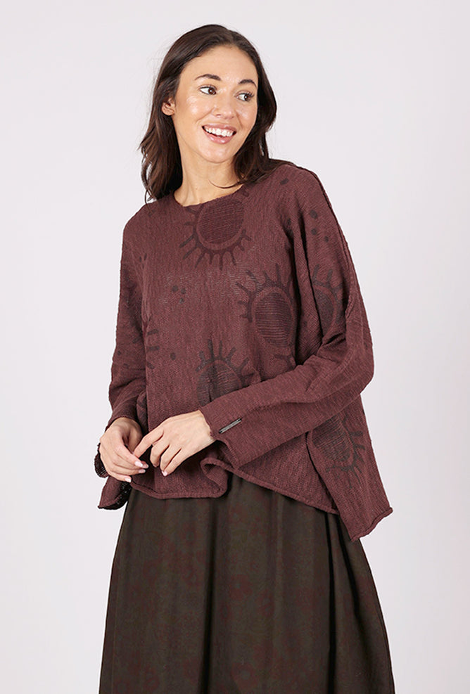 Paper Temples Bota Pullover, Brown Solar