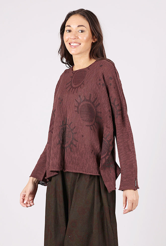 Paper Temples Bota Pullover, Brown Solar