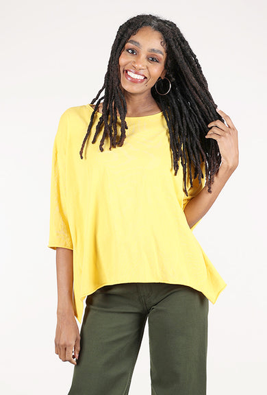 M Square Curved Seaming Tee, Sunshine