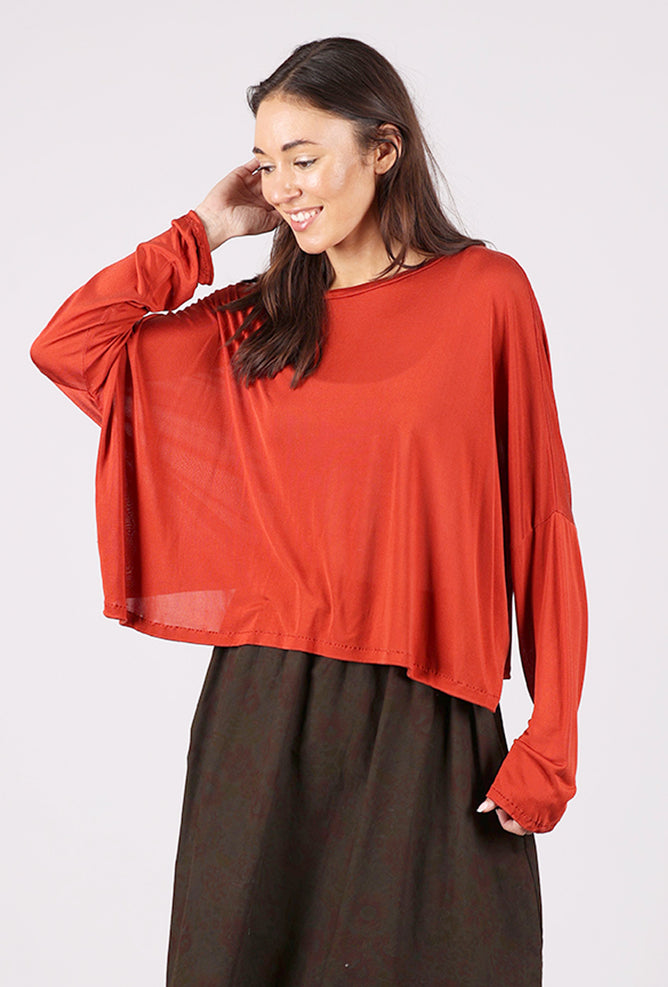 Artists & Revolutionaries Georgia Silk Knit Top, Bittersweet