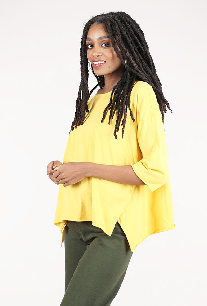 M Square Curved Seaming Tee, Sunshine