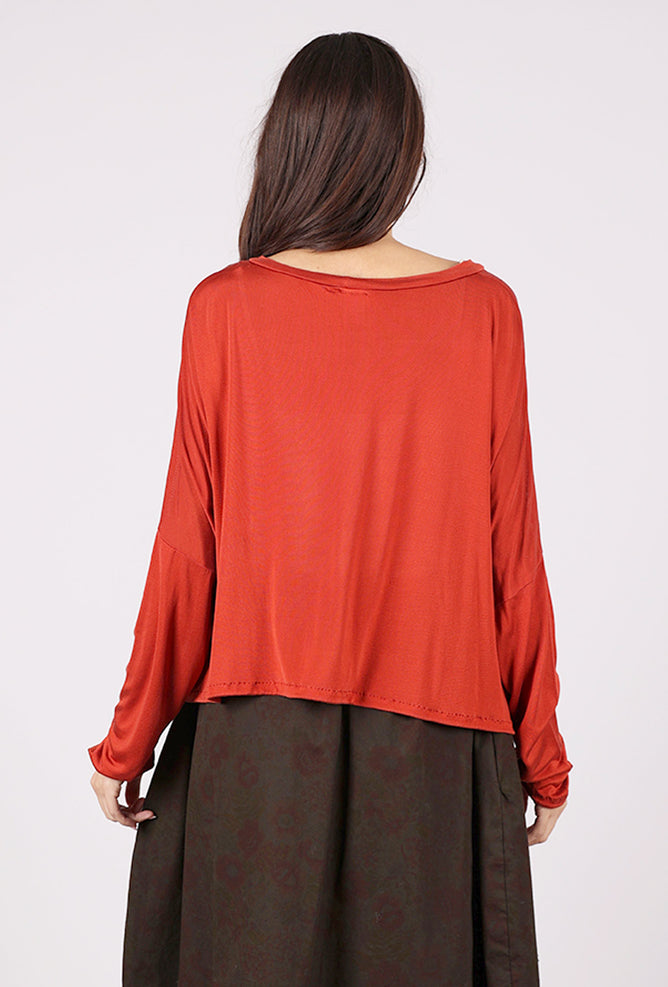 Artists & Revolutionaries Georgia Silk Knit Top, Bittersweet