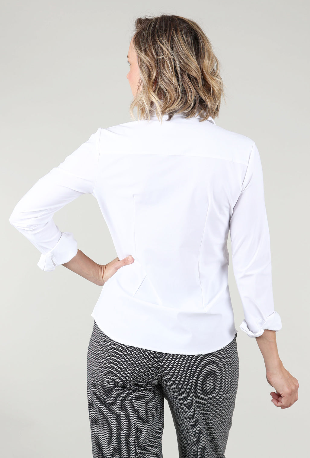 Ameliora Dawn Tech Button-Up Shirt, White