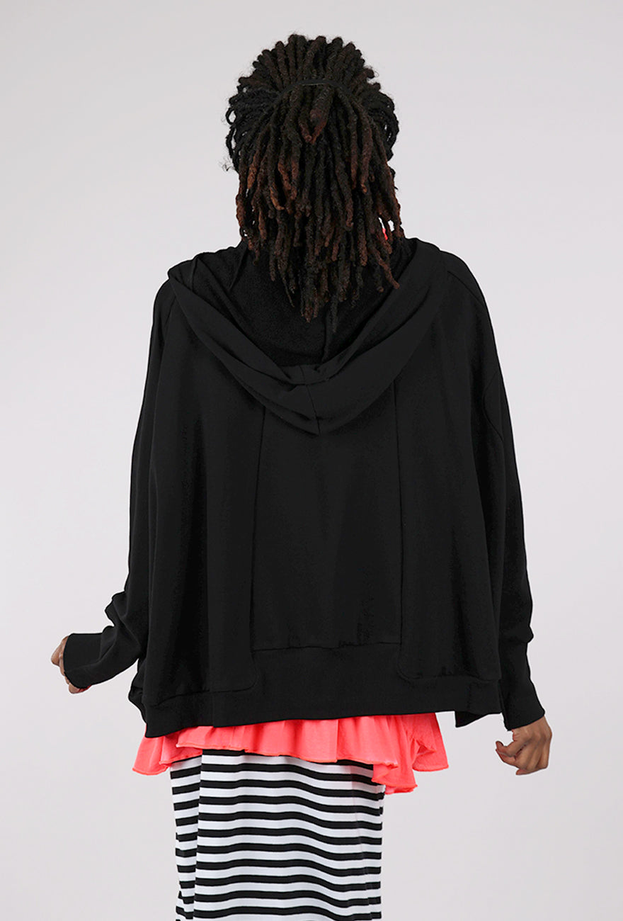 Pluslavie Wideshort Hooded Jacket, Black