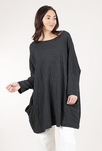 Cut Loose Double-Face Oversized Pullover, Black