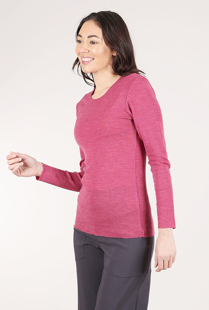 By Basics Merino First Layer Top, Camellia Melange