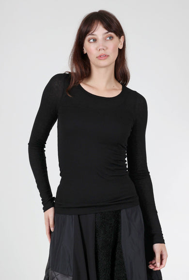 Cotelac Fine Wool-Blend Layering Top, Black