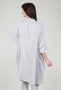 Cut Loose Linen Combo Kimono Shirt Dress, Aluminum 