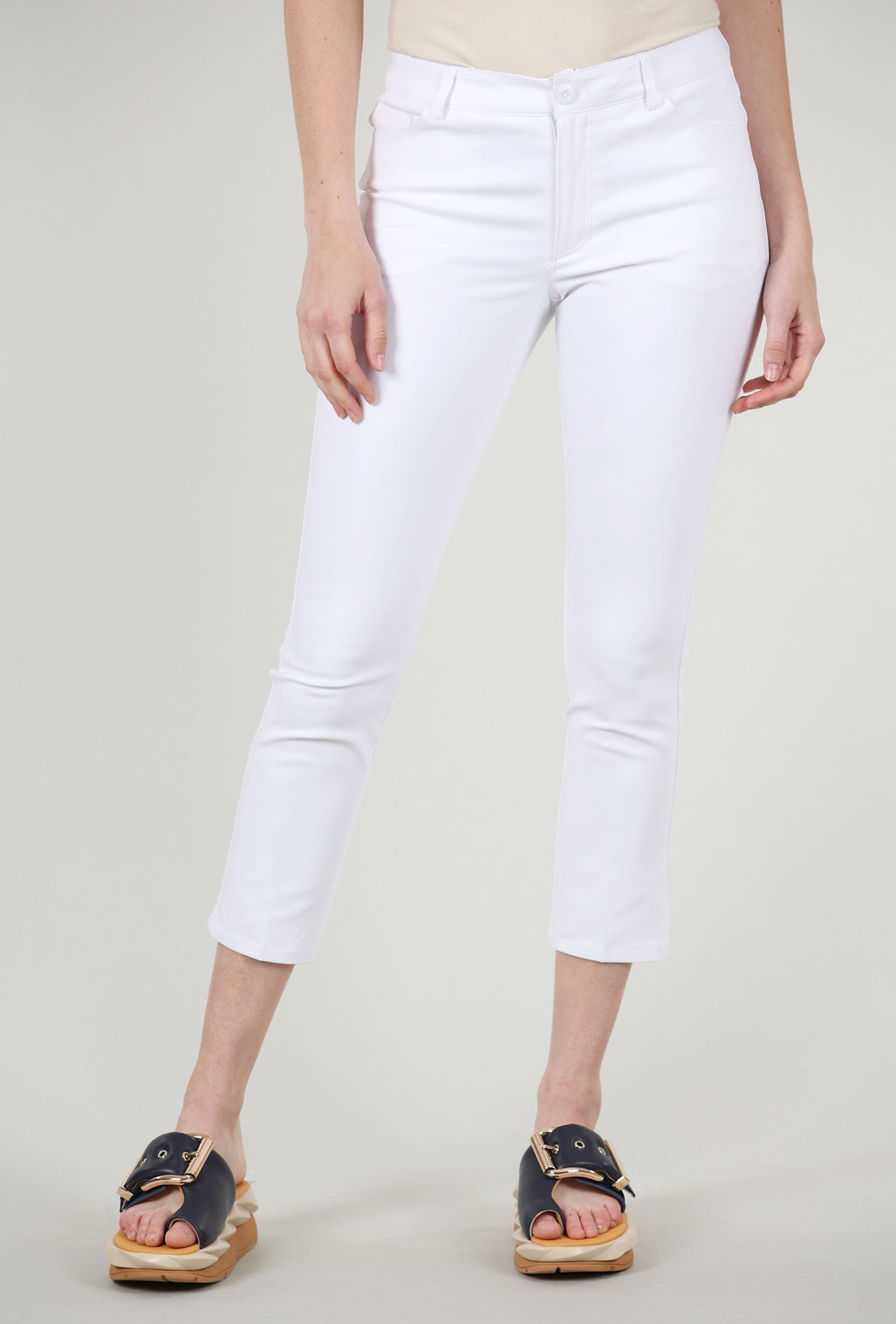 Peace of Cloth Aria Slim Crop Pant, White