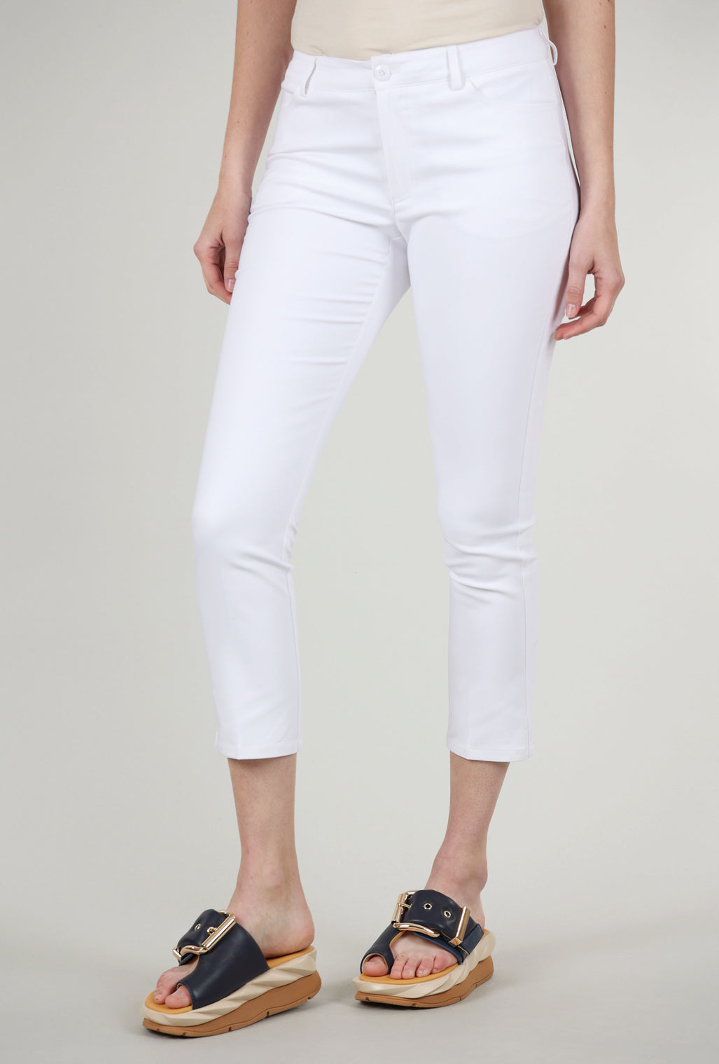 Peace of Cloth Aria Slim Crop Pant, White