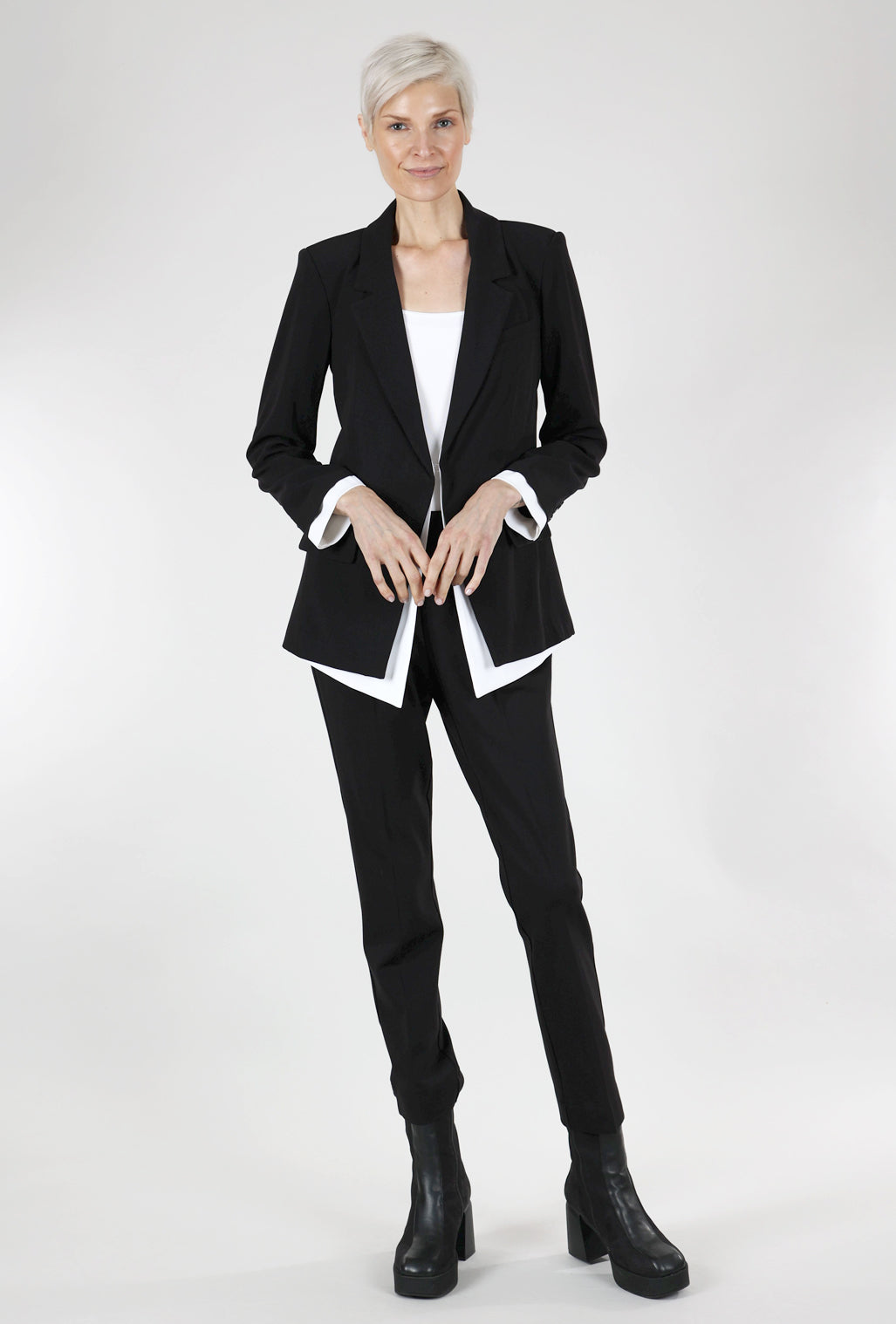 Peace of Cloth Hannah Shirttail Jacket, Black