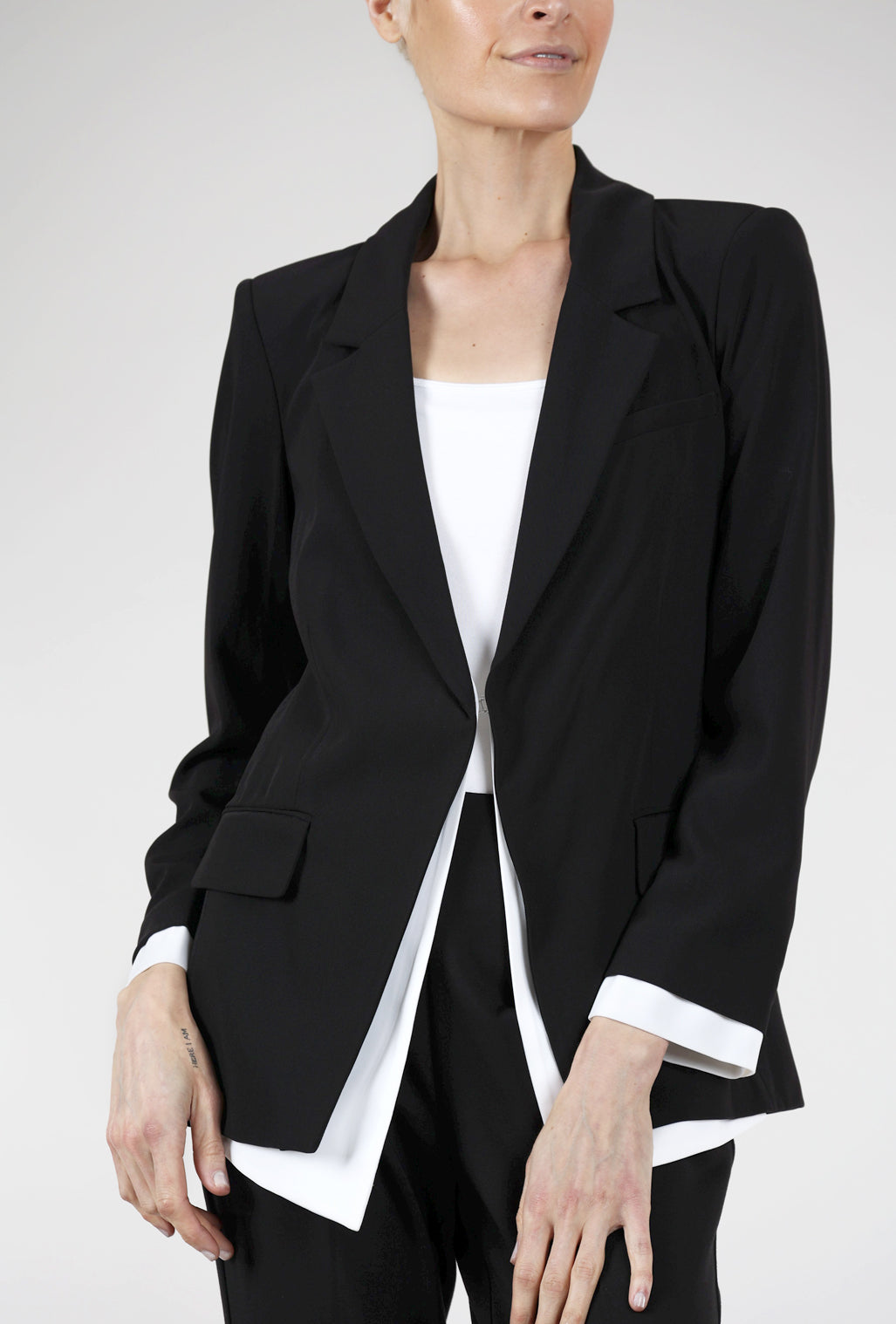 Peace of Cloth Hannah Shirttail Jacket, Black