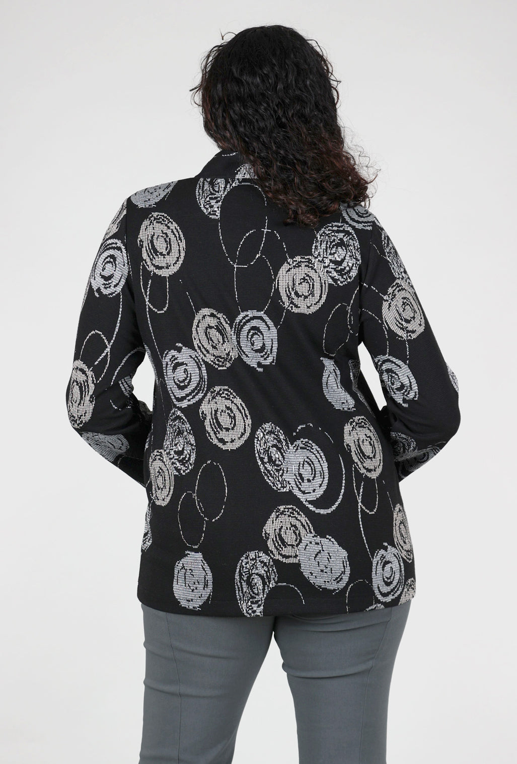 Christopher Calvin Jacquard Jenny Jacket, Black/Tan