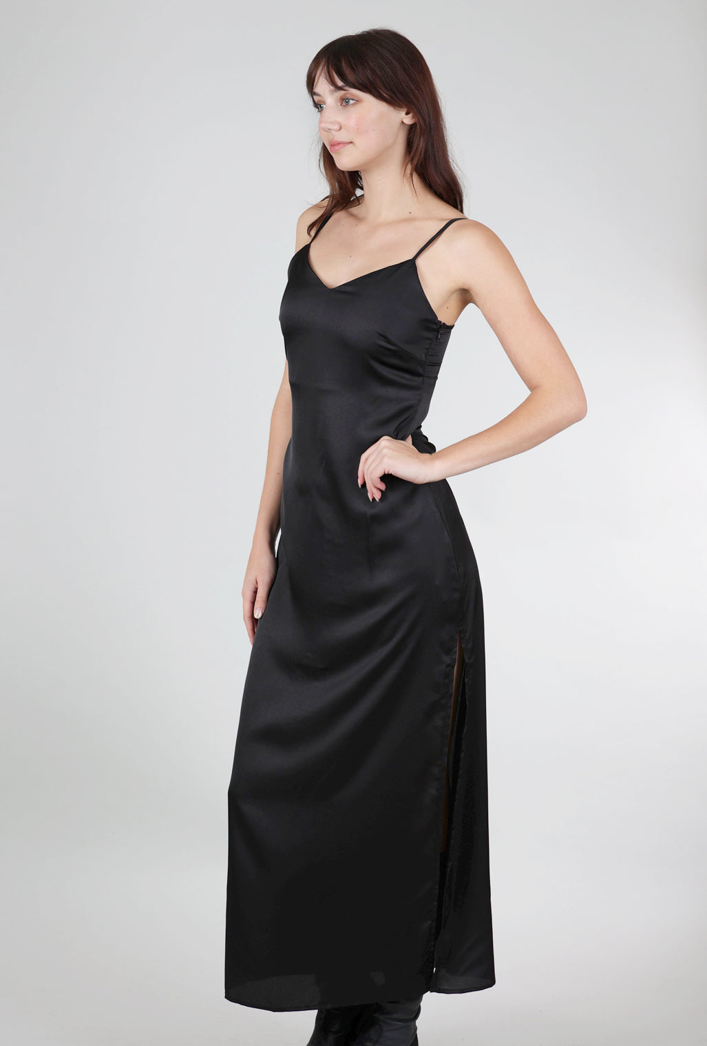 LBLC Valarie Slip Dress, Black