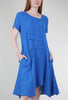Fenini Linen Pleat Dress, Royal Blue 