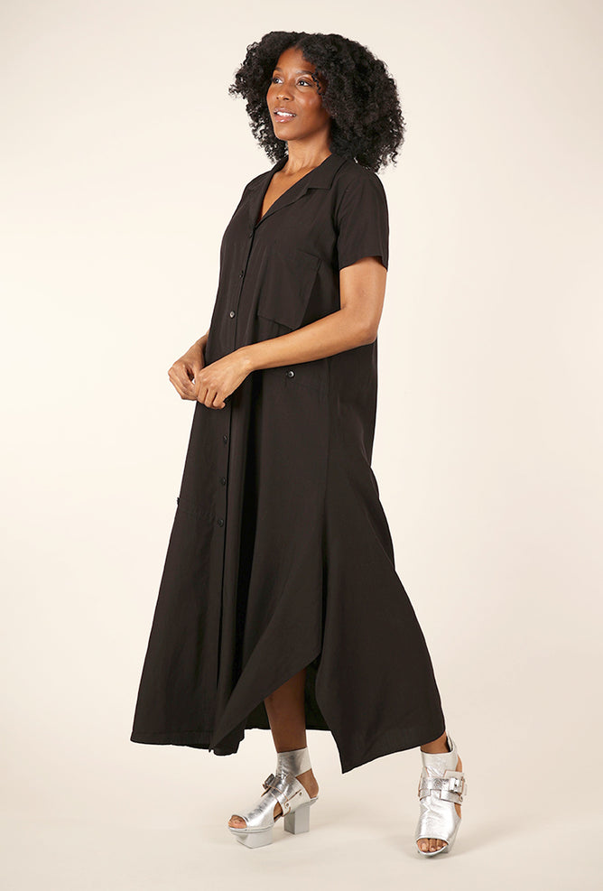 Lurdes Bergada Pockety Dress, Black