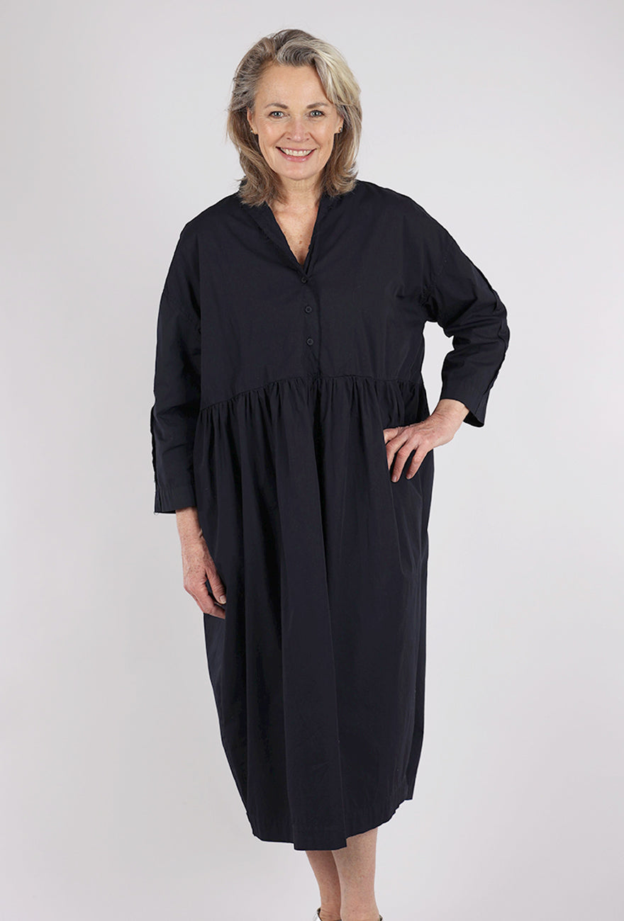 Baci Deep V Amphora Dress, Navy