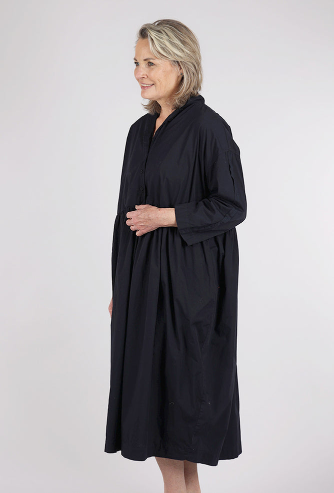 Baci Deep V Amphora Dress, Navy