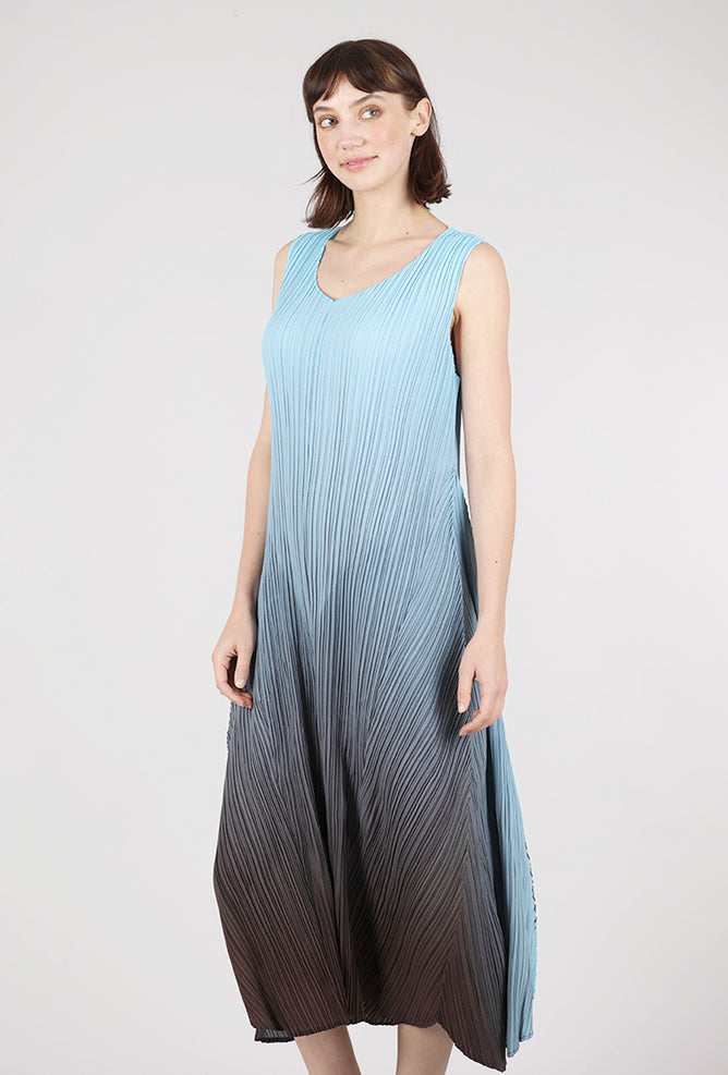 Alquema Long Estrella Dress, Blue Topaz