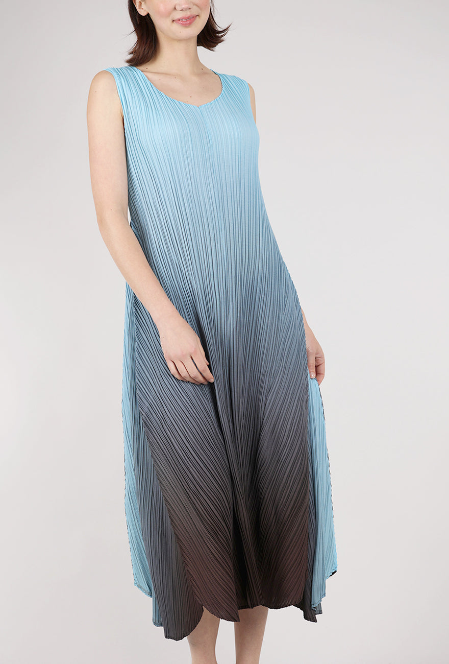 Alquema Long Estrella Dress, Blue Topaz