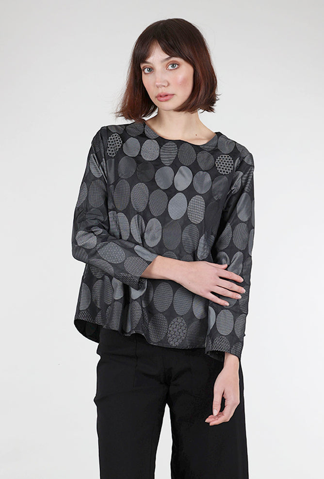 Niche Circle Jacquard Bermuda Top, Silver