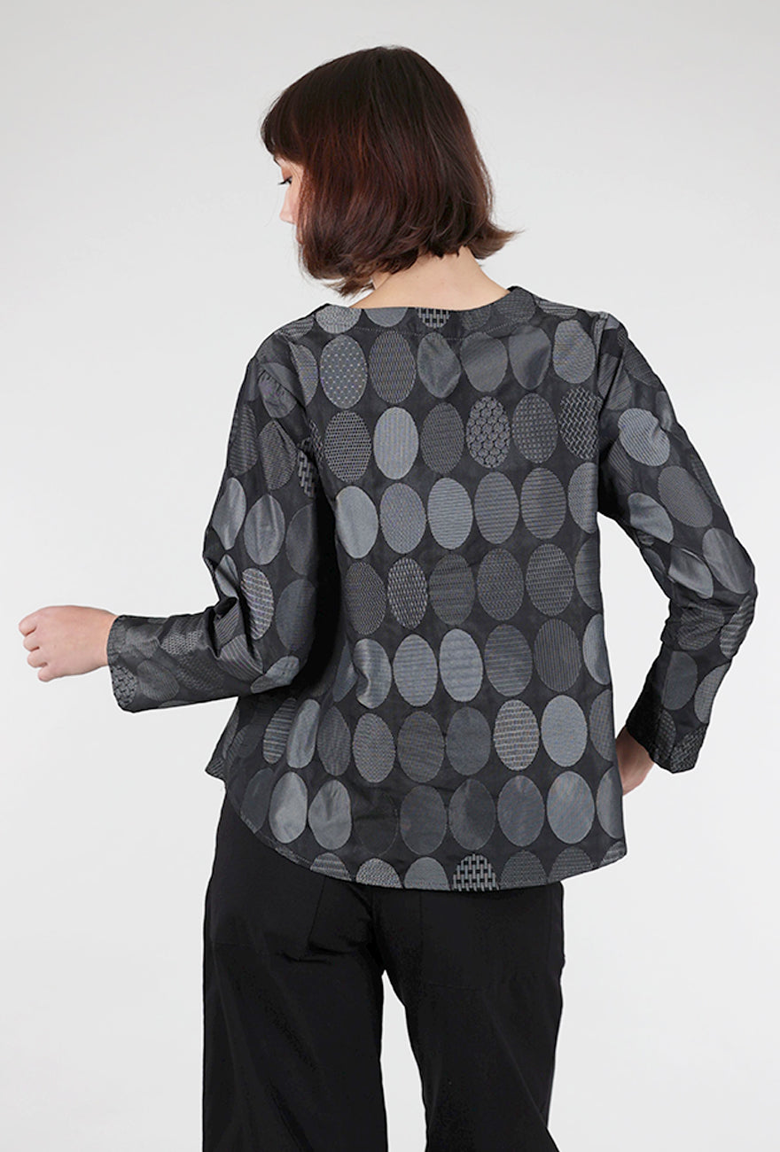 Niche Circle Jacquard Bermuda Top, Silver