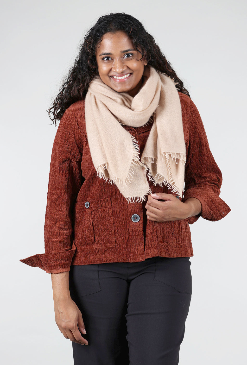 Alessandro Aste Felted Cashmere Scarf, Warm Sand