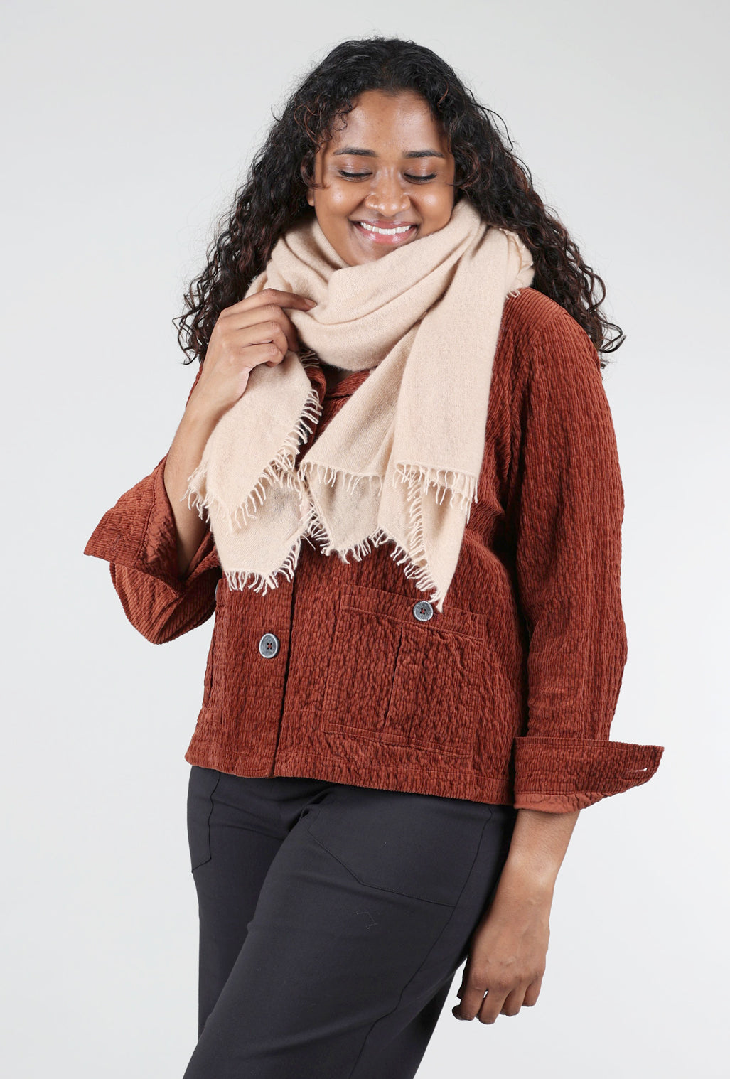 Alessandro Aste Felted Cashmere Scarf, Warm Sand
