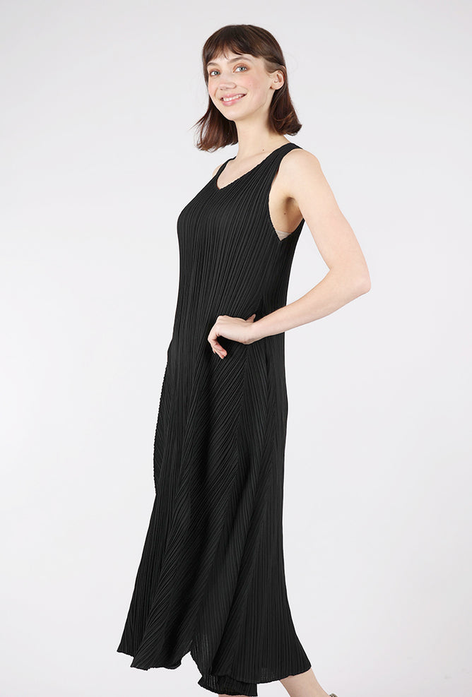 Alquema Long Estrella Dress, Black