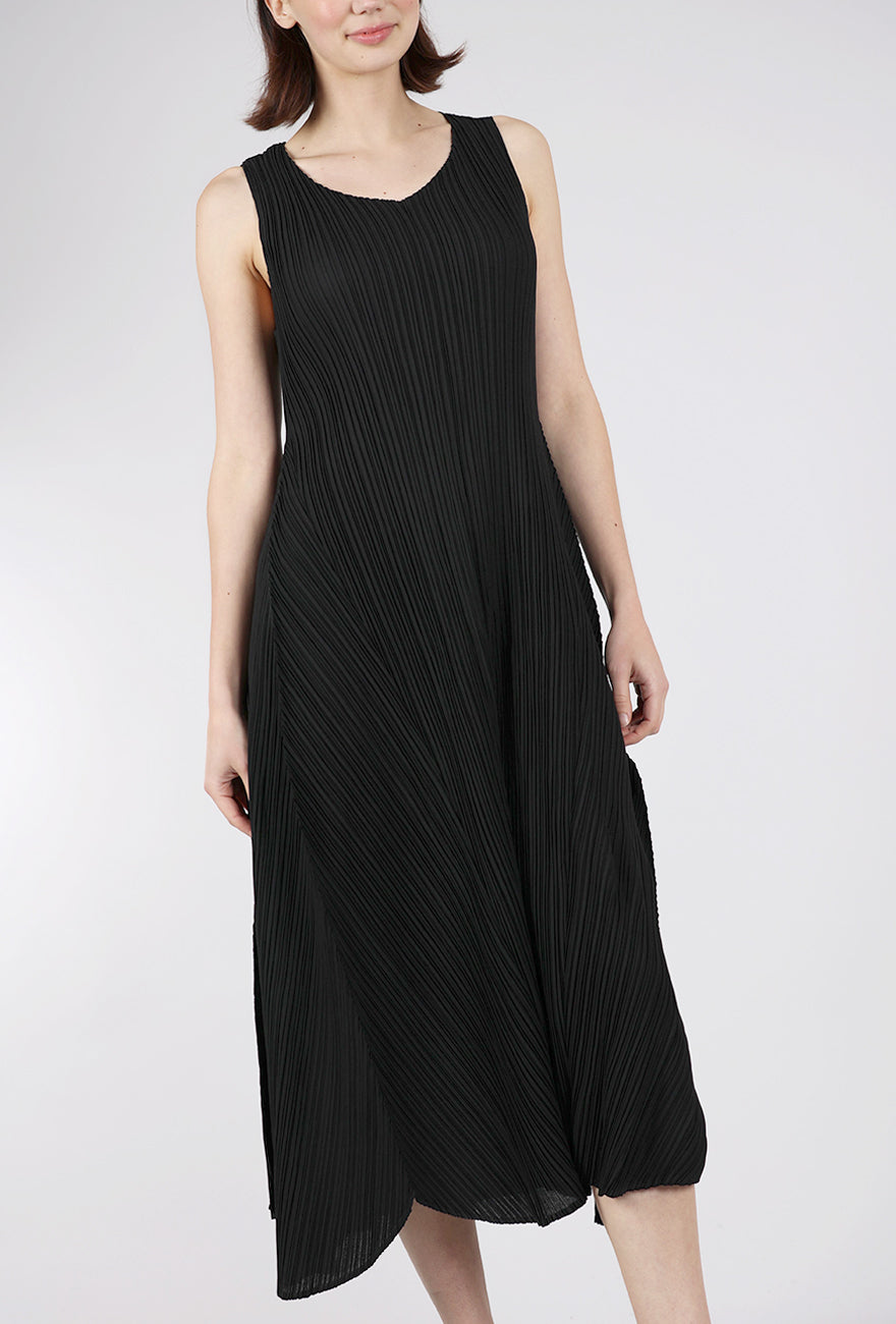 Alquema Long Estrella Dress, Black