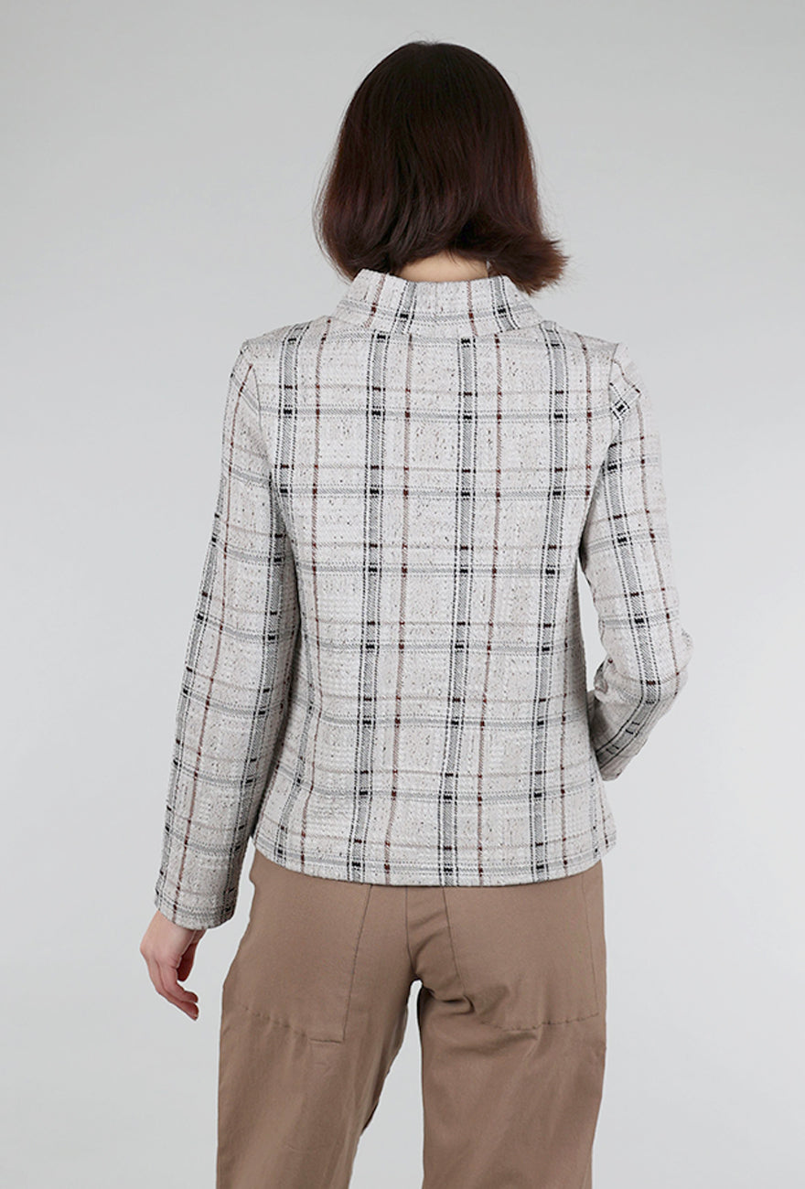 Habitat Speckle Knit Plaid Pullover, Putty
