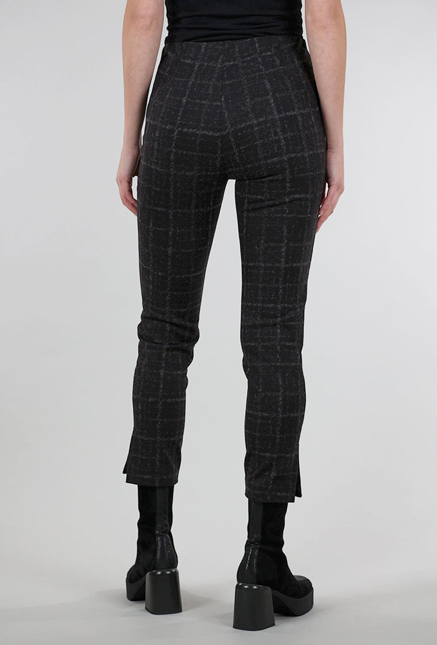 Robell Rose Plaid Pant, Charcoal