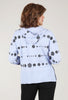 Wild Palms Distressed Dots Hoodie, Aster 