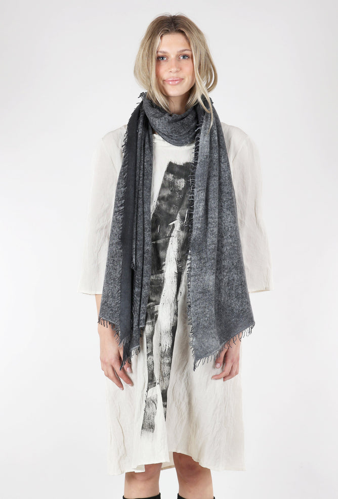 Alessandro Aste Spray Art Felted Cashmere Scarf, Ash