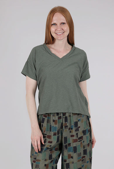 Cut Loose Deep Vee Tee, Clay