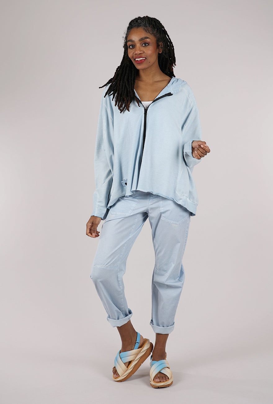 Pluslavie Wideshort Hooded Jacket, Light Blue