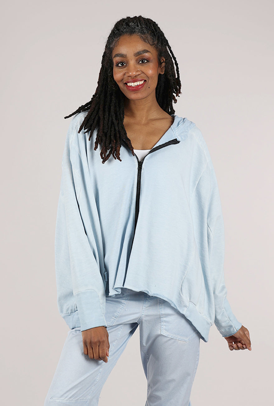 Pluslavie Wideshort Hooded Jacket, Light Blue
