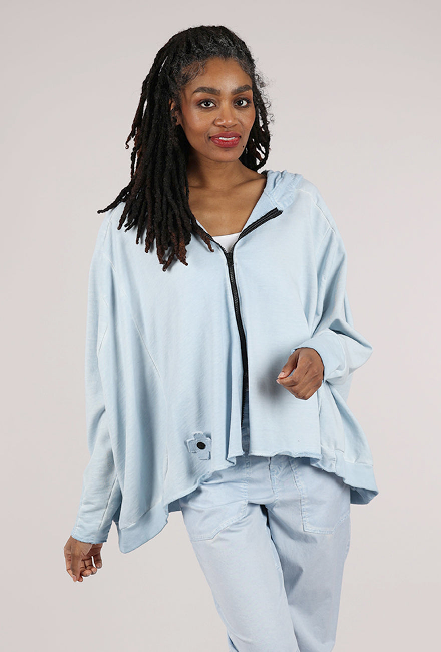 Pluslavie Wideshort Hooded Jacket, Light Blue