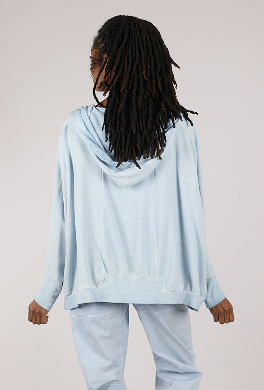 Pluslavie Wideshort Hooded Jacket, Light Blue