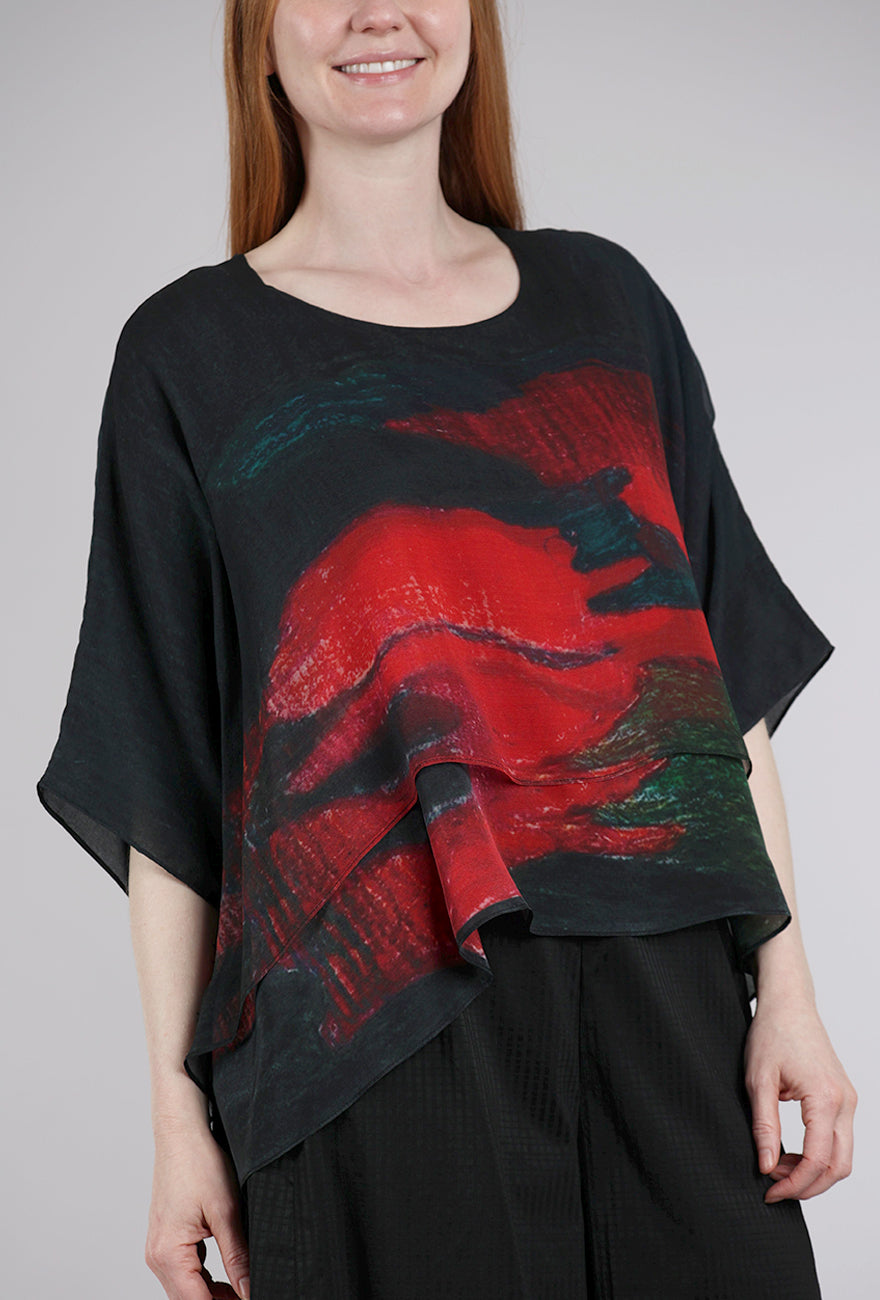 Cocoon House Silk Overlay Top, Lavish